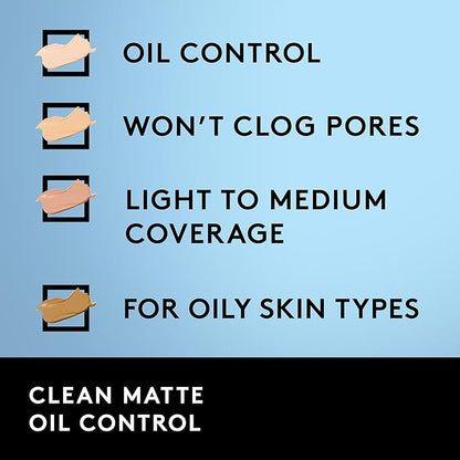 COVERGIRL Clean Matte Liquid Foundation, Sand Beige 553, of 1