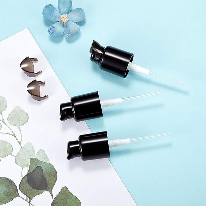 4 Pieces Replacement Foundation Pump Black Plastic Cosmetic Wear Foundation