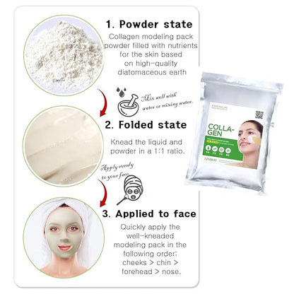 Moisturizing And Soothing Skin Care Mask Pack For Lindsay Modeling Mask Pack Powder, 2.2lb / 1kg (#2. Collagen)