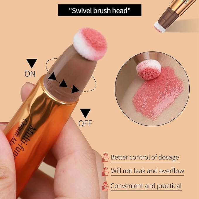 3pcs Contour Beauty Wand, Blush Wand and Liquid +Highlighter Set（#01+#03+#05）