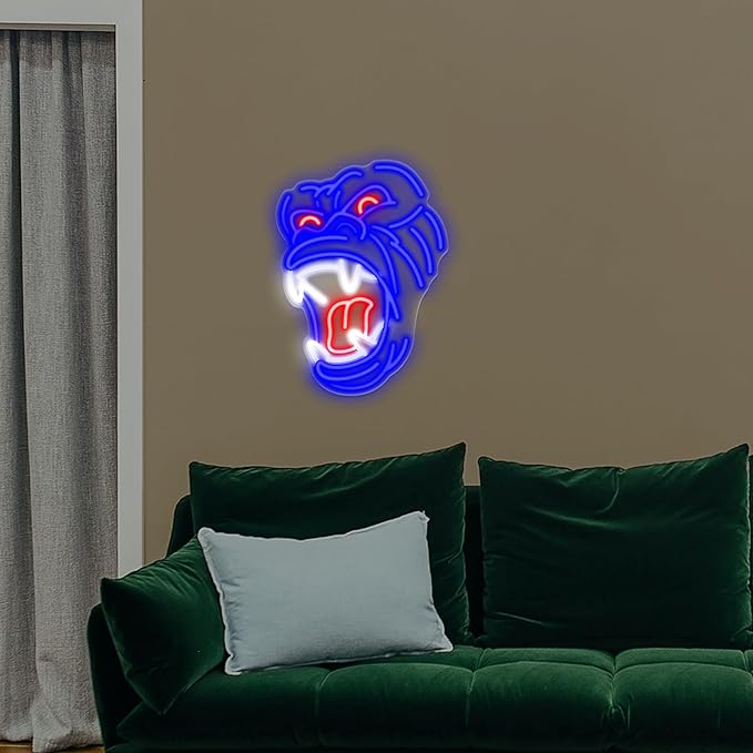 Kong Neon Sign for Wall Decor, Roaring Gorilla LED Neon Light, Kong Skull Island LED Sign, Monster Movie Wall Art, Fan Room Decor, Pop Culture Gift