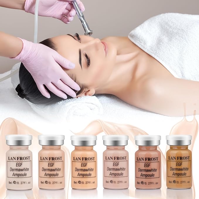 BB Glow Starter Kit Hyaluronic Acid Serum Foundation Skincare Mix Kit 0.27oz Hyaluronic Acid Ampoule and Essence Foundation 12 Vials Glow Pigment Skincare Kit (Multicolor)