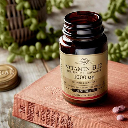 Solgar Vitamin B12 1000 mcg, 100 Nuggets - Energy Production, Red Blood Cells - Healthy Nervous System - Promotes Cardiovascular Health - Vitamin B - Non-GMO, Gluten Free, Kosher - 100 Servings