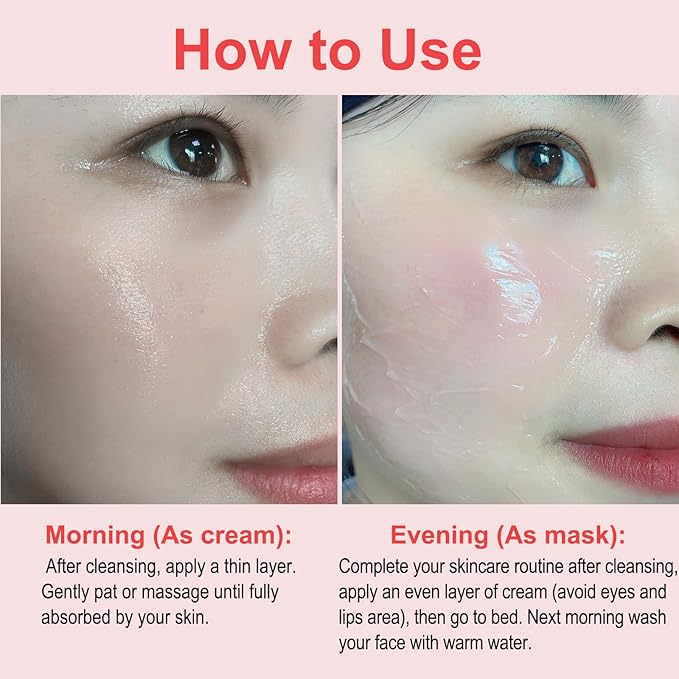 Collagen mask, improves dull skin, restores skin elasticity, 5% Hyaluronic Acid Serum, hydrates and moisturizing, repairs sensitive skin, 2-piece set