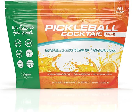 Jigsaw Health Pickleball Cocktail (60 Servings Packets, Orange)