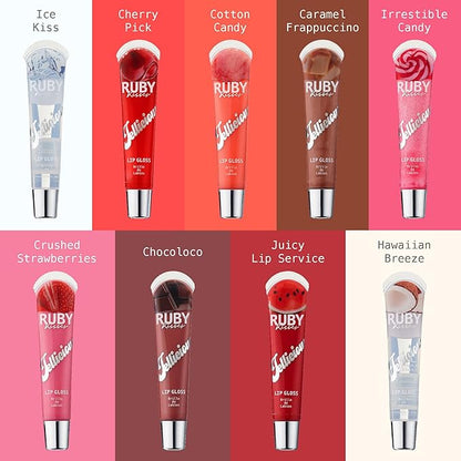 Ruby Kisses Jellicious Mouth Watering Lip Gloss JLG01 (3 PACKS)