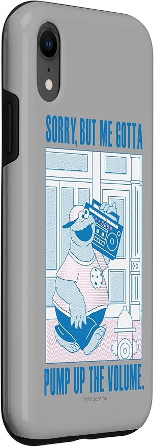 iPhone XR Sesame Street Cookie Monster Me Gotta Pump Up The Volume Case