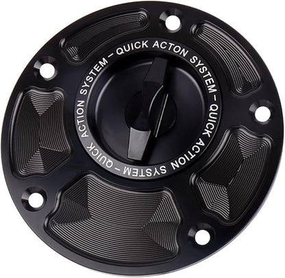 For Yamaha XSR 900 YZF-R1 For Ducati MONSTER 950 821 Motorcycle Gas Cover Keyless Fuel Tank Cap (Black)