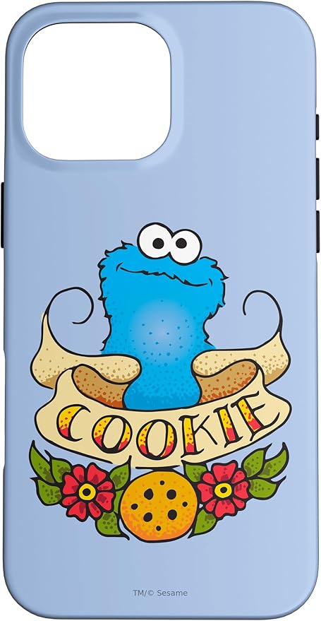 iPhone 16 Pro Max Sesame Street Cookie Monster Cookie Tattoo Case