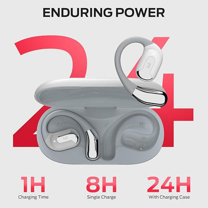 Monster Open Ear AC317 Headphones, Wireless Headphones with Stereo Sound, Bluetooth 5.4, 24H Playback, Crystal Clear Calls, Type-C Charging, Touch Control, Sweat Resistant Open Ear Wireless Earbuds