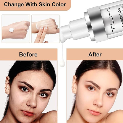 2 PACK TLM Color Changing Foundation Liquid Base,TLM