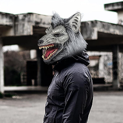 Halloween Horror Wolf Mask, Party Cosplay Costume Werewolf Mask, Scary Wolf Head Mask for Halloween Costumes