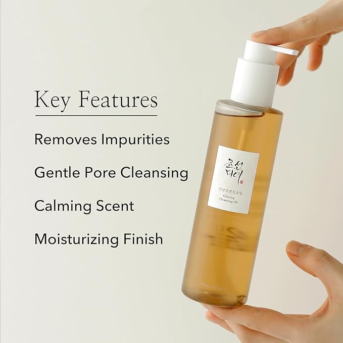 Beauty of Joseon Dynasty Cream Hydrating Face Moisturizer for Dry with Ginseng Cleansing Oil Waterproof Makeup Remover for Sensitive
