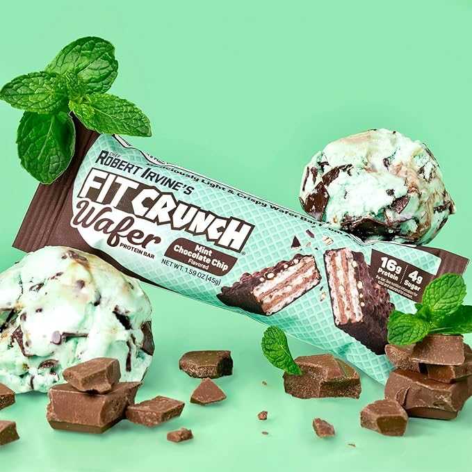 FITCRUNCH Wafer Protein Bars, 16g of Protein & 4g of Sugar (18 Count, Variety Pack)