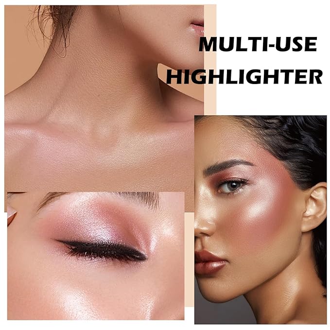 Boobeen Highlighter Makeup Palette, Baked Highlighter Bronzer Powder