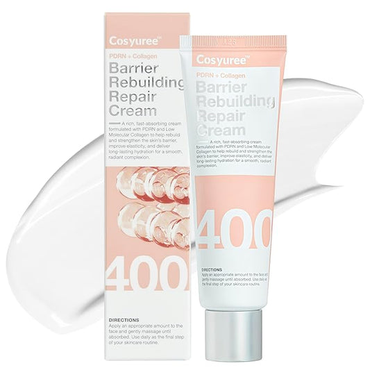 Collagen + PDRN Repair Cream, Hydrating & Firming Moisturizer for Face with Peptides & Niacinamide, Vegan Korean Skincare, 50ml (1.69 fl oz)