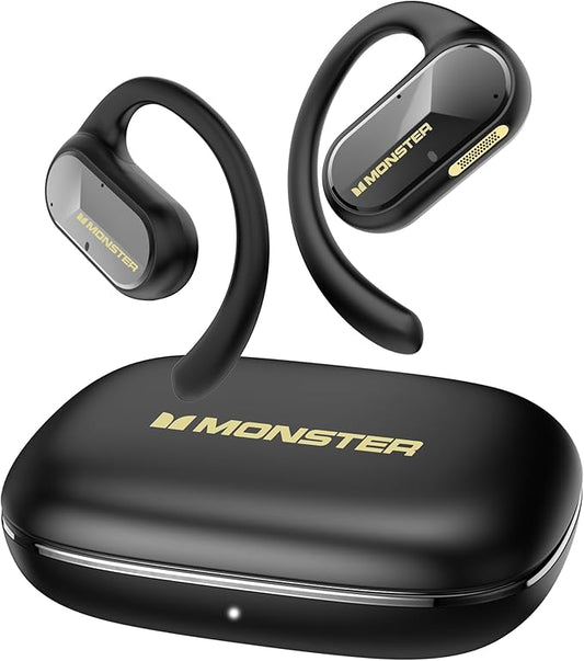 Monster Open Ear AC312 Headphones, Bluetooth 5.4, Wireless Earbuds with ENC Noise-Cancelling Mic, Immersive Stereo Sound by 16mm Large Drivers, Clear Calls, 32H Playtime, Sport Earbuds
