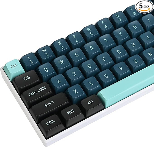 160 Monster Full Key Cap Group, CSA Profile Custom Keycaps PBT Double Shot ANSI Layout Keyboard for Cherry/Gatron MX Switches Mechanical Gaming Keyboards (Monster Blue)