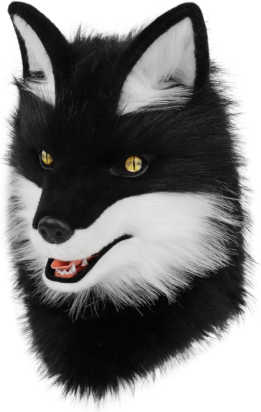 HAOAN Furry Dog Mask Animal Wolf Full Head for Halloween Fancy Dress Party Cosplay Costume Women Men