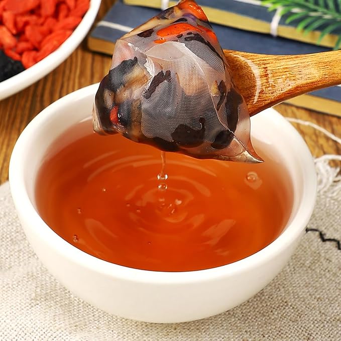 Kidney Tea Formula Ginseng Eight Treasure Tea -20 Bags Combination Scented Tea Five Treasure Tea Men's Kidney Tea Health Tea Herbal Formula Red Date Wolfberry Tea (20Pack /1Bag)