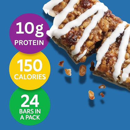 HMR Iced Oatmeal Protein Bar, 24 Count | Nutritious Snack to Support Weight Maintenance | Low Calorie Dessert | 10g of Protein