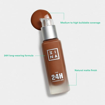 3INA The 24H Foundation 672-24H Long-Wearing Formula - 01 Oz