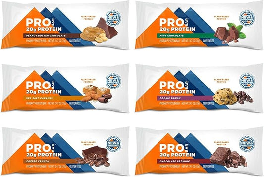 PROBAR - PROTEIN Bar, Variety Pack, Non-GMO, Gluten-Free, Healthy, Plant-Based, Whole-Food Ingredients, Natural Energy (12 Count) - Flavors May Vary