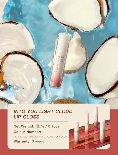 INTO YOU Lip Gloss Coco Liquid Moisturizing Lipstick Long Lasting Lip Stick Lip Stain Makeup Glitter Shine Non-sticky Lipstick for Women (CC07)