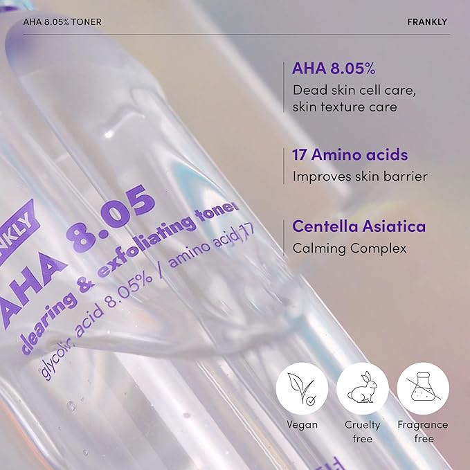 FRANKLY Pore Reset Ritual Set – Cleansing Oil, AHA Toner & 10 Semi-Gel Sheet Masks for Smooth, Clear, Poreless Skin