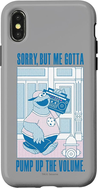 iPhone X/XS Sesame Street Cookie Monster Me Gotta Pump Up The Volume Case
