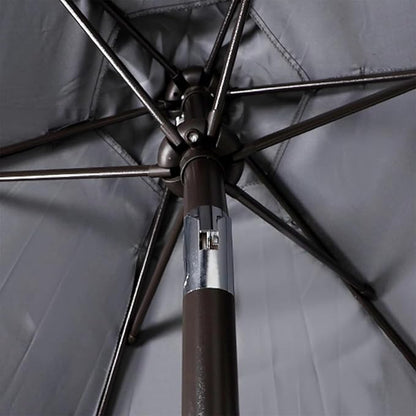 Blissun 7.5 ft Patio Umbrella, Yard Umbrella, Outdoor Market Umbrella with Push Button Tilt Crank, Dark Grey