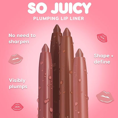 ColourPop So Juicy Plumping Lip Liner with Peptides - Long Lasting Lip Liner for Visibly Plumped & Shaped Lips - Enriched with Smoothing Ceramides & Peppermint - Jaguar (0.01 oz)
