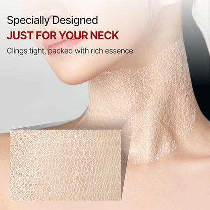 MEDITHERAPY Wrinkle-fit Face Mask & Wrinkle-fit Neck Mask + Facial Roller - Neck Wrinkle Patches, Neck Firming and Tightening Korean Deep Collagen Mask - Mesh Sheet Mask for Lifting Sagging Skin