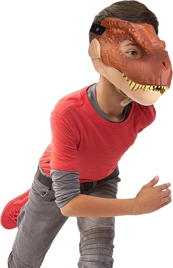 JURASSIC WORLD Movie-Inspired Velociraptor Mask with Opening Jaw, Realistic Texture and Color, Eye and Nose Openings and Secure Strap; Ages 4 and Up