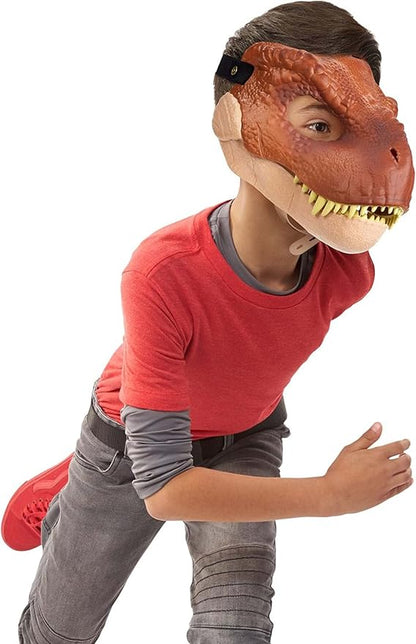 JURASSIC WORLD Movie-Inspired Velociraptor Mask with Opening Jaw, Realistic Texture and Color, Eye and Nose Openings and Secure Strap; Ages 4 and Up