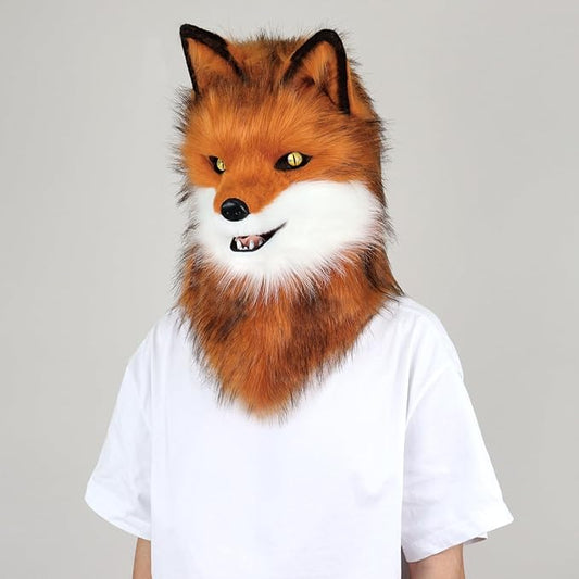 HAOAN Furry Dog Mask Animal Wolf Full Head for Halloween Fancy Dress Party Cosplay Costume Women Men