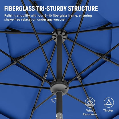 Patio Umbrellas, Pool Umbrella, Outdoor Umbrella with Push Button Tilt/Crank, Deck Umbrellas, Market Umbrela Table for Backyard, Deck, Garden, Pool