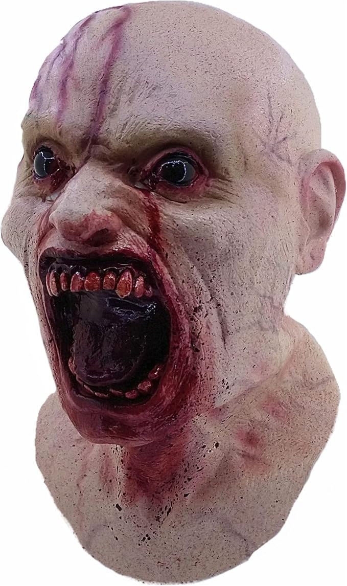 Ghoulish Productions Infected Zombie Mask - Bloody and Realistic, Perfect for Halloween and Costume Parties