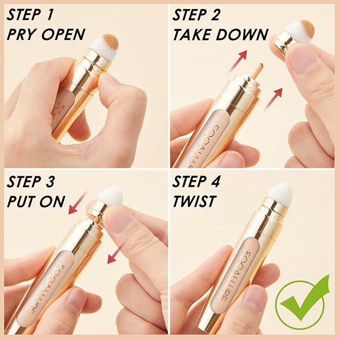 FOCALLURE FIX CORRECTOR Concealer Stick, Full Coverage Concealer PK03 DONUT