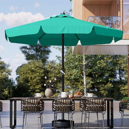 12FT Patio Umbrella Table Market Umbrella w/Crank Outdoor Umbrellas for Garden, Deck, Backyard, Pool and Beach, Cerulean
