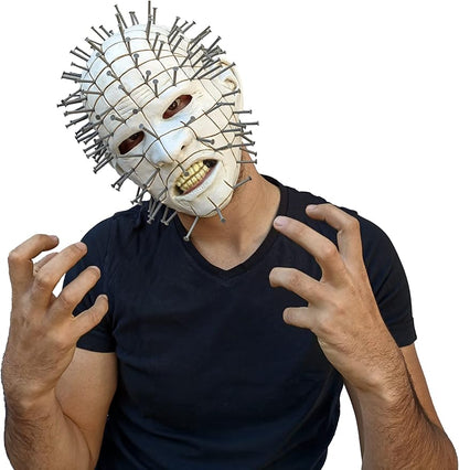 Ghoulish Productions Men's Monster Horror Hellraiser III Pinhead Mask Halloween Costume Accessory