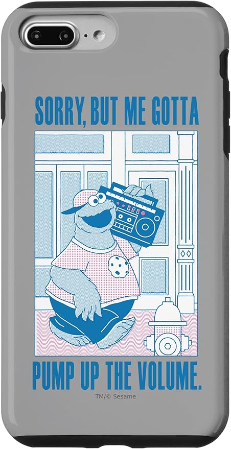 iPhone 7 Plus/8 Plus Sesame Street Cookie Monster Me Gotta Pump Up The Volume Case