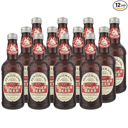 Fentimans Sparkling Ginger Beer - Ginger Ale, Ginger Beer Non Alcoholic, Craft Soda with Herbal Extracts & Natural Ingredients, Botanically Brewed - 9.3 Fl Oz (Pack of 12)