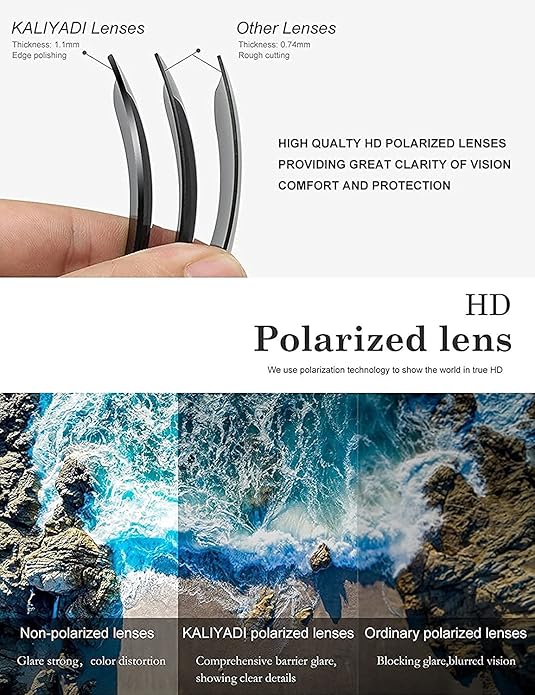KALIYADI Polarized Sunglasses for Men and Women Matte Finish Sun glasses Color Mirror Lens UV Blocking (3 Pack)