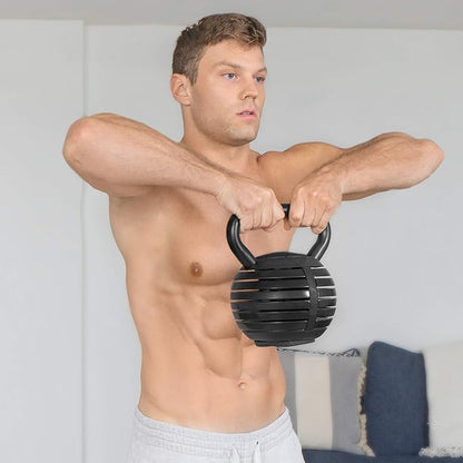 ProsourceFit Adjustable 40-lb Cast Iron Kettlebell Weight Set