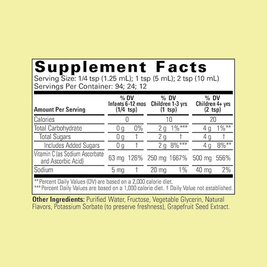 CHILDLIFE ESSENTIALS Kids Vitamin C - Liposomal Vitamin C Liquid for Kids, Toddlers & Babies, Pure Vitamin C Supplement, Immune System Support, Natural Orange Flavor, 4 Fl Oz (Pack of 1)