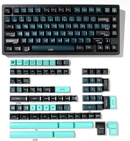 160 Keys Doubleshot Keycaps SA Profile Green Monster Keycaps Set Fit for 60% 65% 75% 95% Mechanical Keyboard Cherry Mx Switches
