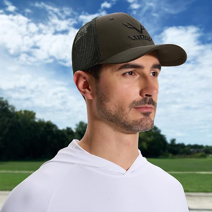 LOOGU Fishing Hat Mesh Back for Men Women Adjustable Baseball Trucker Cap Snapback Hats