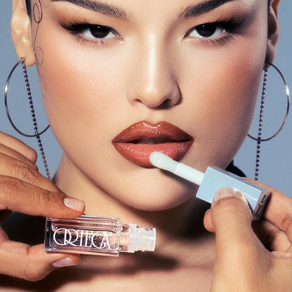 Ortega Beauty Liquid Icon Hyper Gloss By Etienne Lip Gloss For Long Lasting Plump Lips - Non-Sticky Infused with Blue Agave, Vitamin E