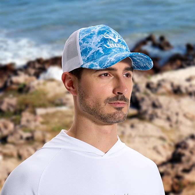 LOOGU Fishing Hat Mesh Back for Men Women Adjustable Baseball Trucker Cap Snapback Hats